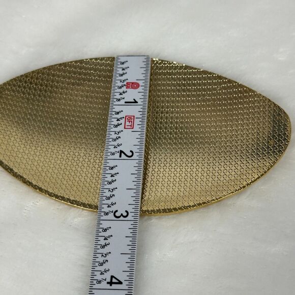 Oakland Raiders Football Shaped Metal Plate Plaque 2.75x4.75" Gold Toned For DIY - Picture 7 of 10